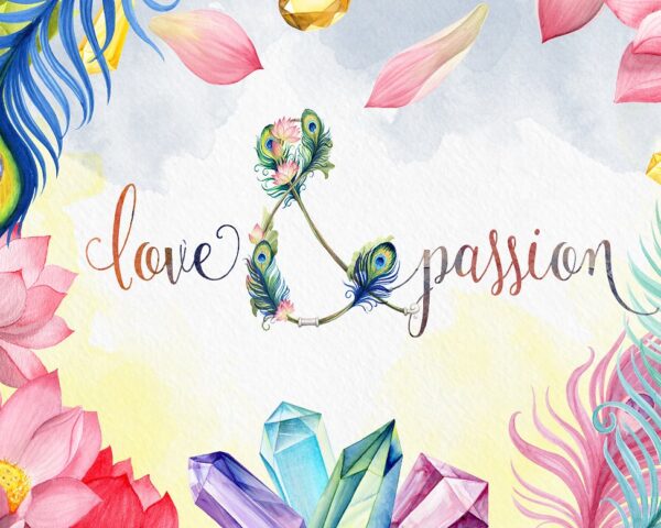 loe & passion watercolor flower collection
